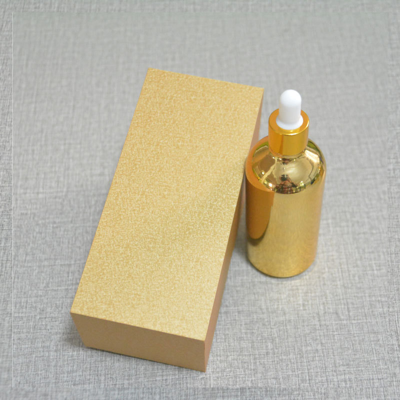 100Ml Plating Golden Empty Dropper Bottle Glass Essential Oil Bottle Perfume Subpackage Bottles