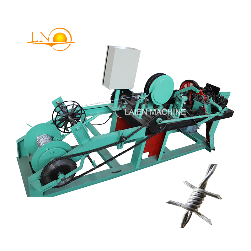 Double wire positive and negative twist barbed wire machine for making fences