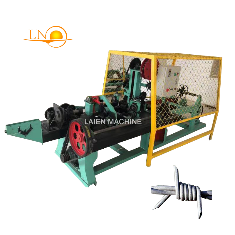 Double wire positive and negative twist barbed wire machine for making fences