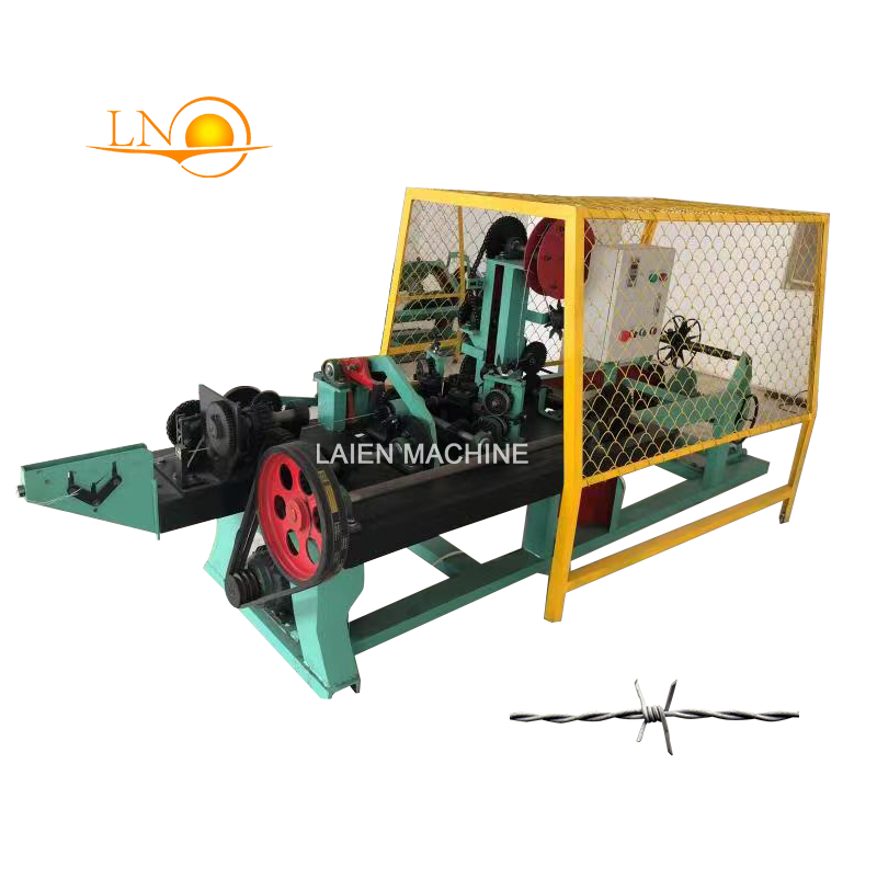 Double wire positive and negative twist barbed wire machine for making fences