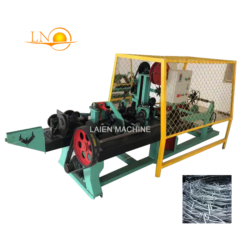 Double wire positive and negative twist barbed wire machine for making fences