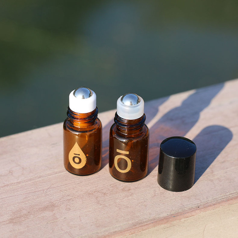 Ready to ship 1ml 2ml 3ml 5ml  brown Glass Roll on Bottle Perfume Attar Essential Oil Bottle