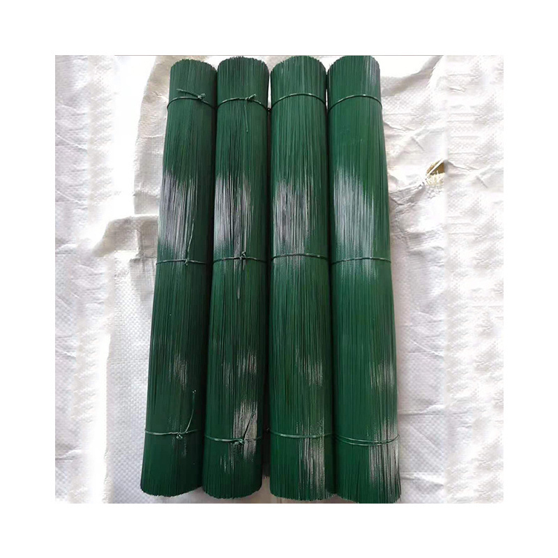 24inch 60cm green and white paper covered wire craft floral garden iron wire for flower making and cake crafts