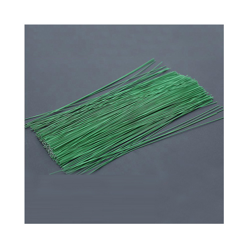 24inch 60cm green and white paper covered wire craft floral garden iron wire for flower making and cake crafts