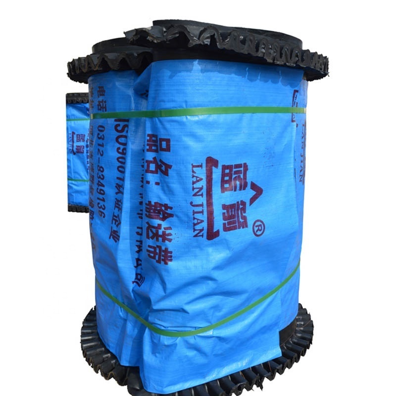 heavy skirt side wall cleated belt conveyor sidewall Rubber Belting for industrial crusher Sludge bulk material Transportation