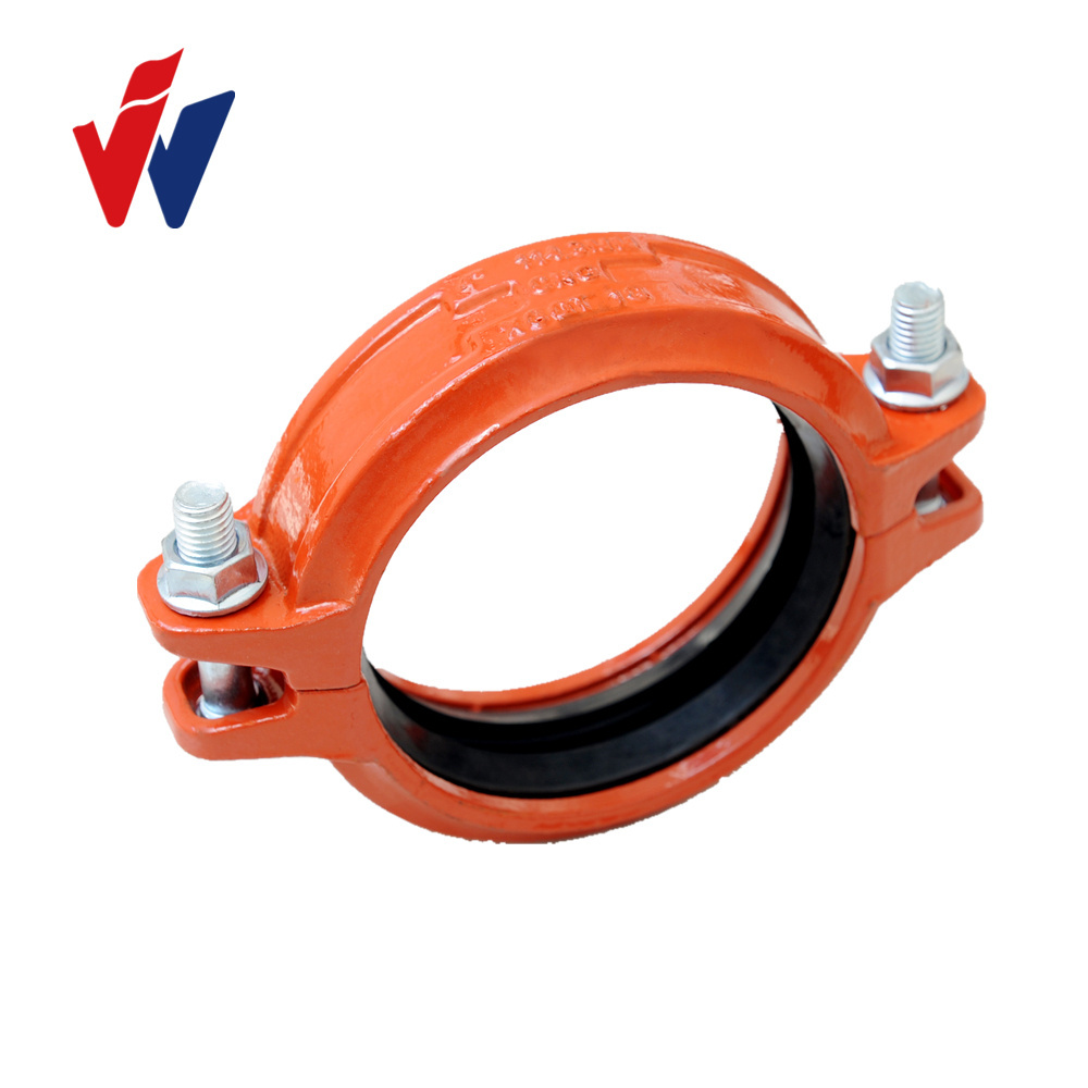 FM approved ductile iron grooved pipe fittings and couplings joint