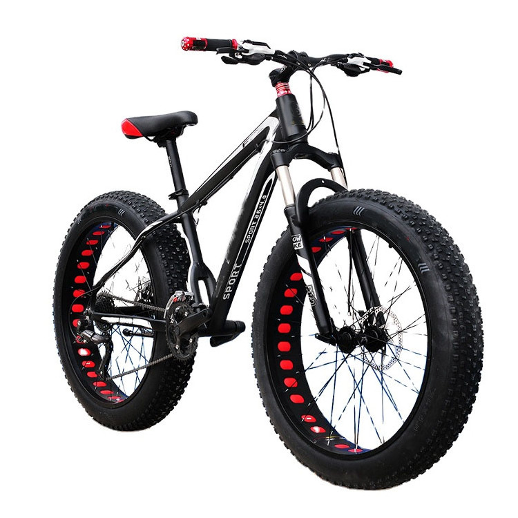 24 speed New 4.0 fat tire bike double disc brake beach bicycle snow bike 24 and 26 inch mountain bike bicycle