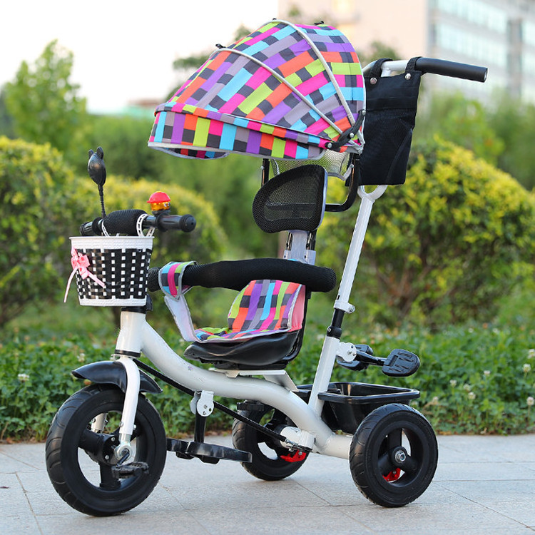 China 2021 Hot Selling Trikes For Baby Tricycle For Children Trikes With Sun Shade For Baby Ride On Toy Kid Tricycle