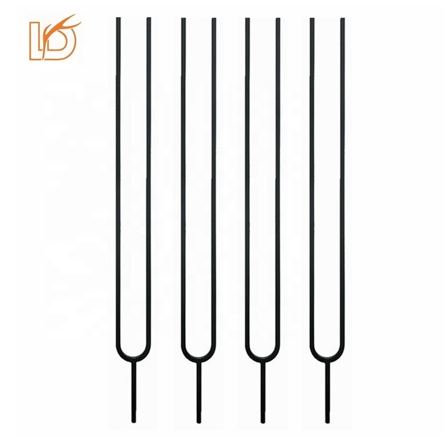 LD Metal Indoor  Decoration Wrought Iron Stair Spindle with Two Legs for Modern  Stair Railings ( Geometric shape series )