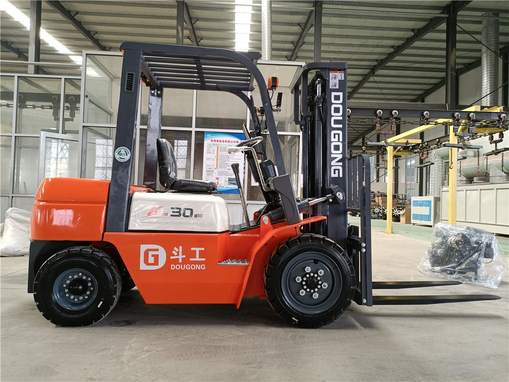 Hot china manufacture quality Chinese four wheel pneumatic Tyre fork lift small for sale deli forklift 3ton made in China