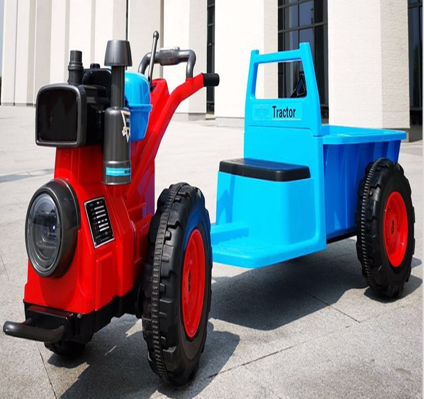 The manufacturer's hot -selling wholesale children's riding electric tractor with trailer with trailers electric toy cars