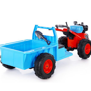 The manufacturer's hot -selling wholesale children's riding electric tractor with trailer with trailers electric toy cars