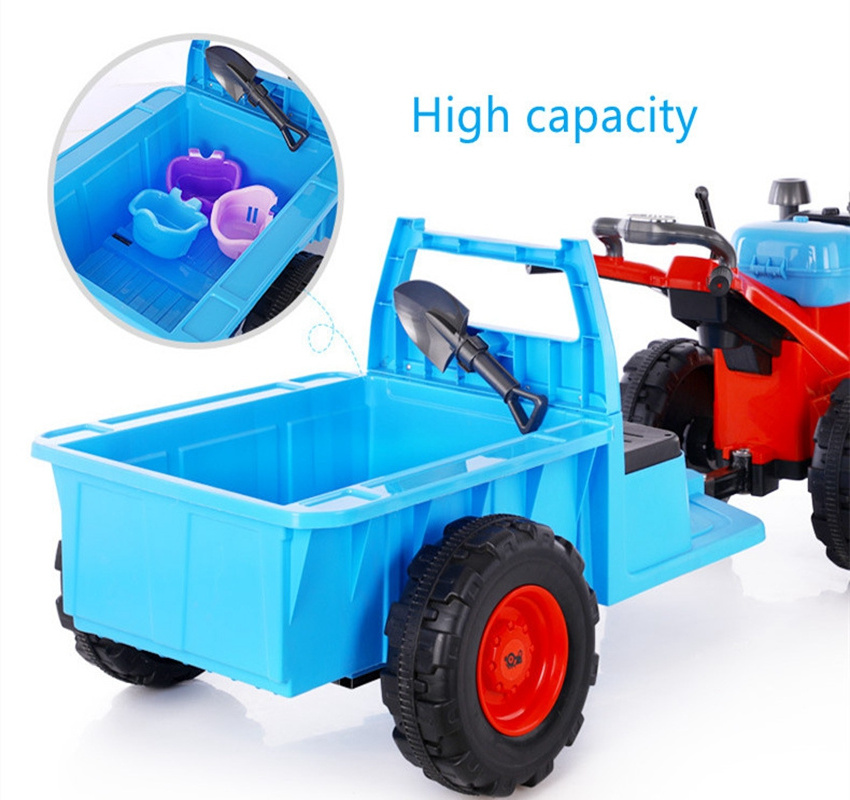 The manufacturer's hot -selling wholesale children's riding electric tractor with trailer with trailers electric toy cars