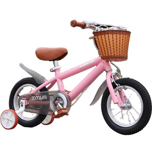 Factory direct wholesale 12 14 16 inch cheap kids bike with basket new design wheels kids training bike