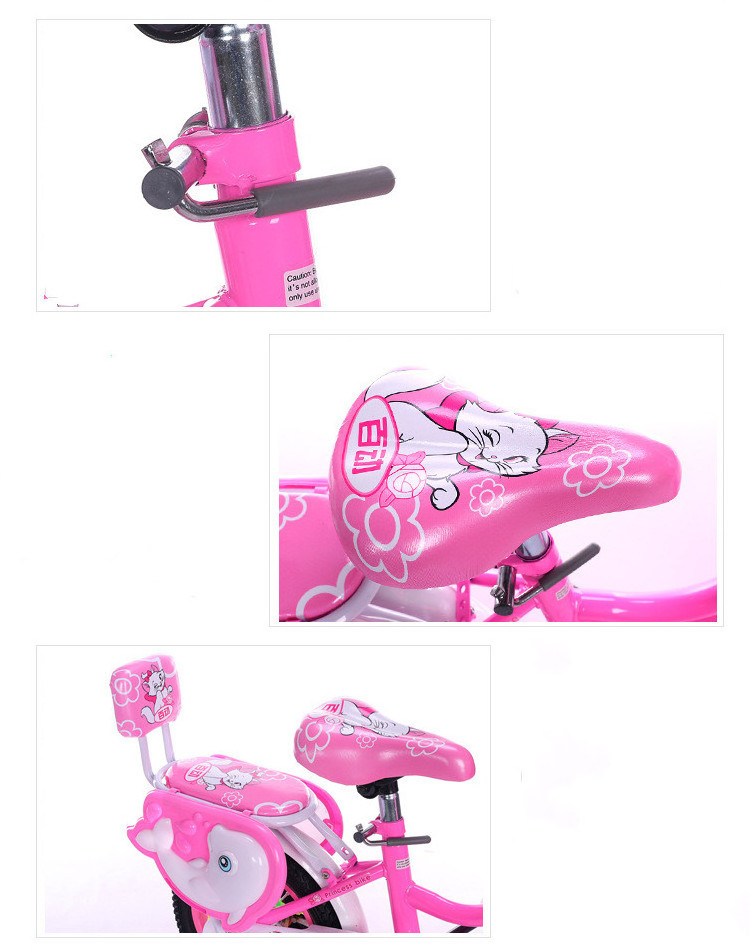 Wholesale Custom 12 14 16 18 inch Pink Girls Bike for Kids with Basket and Training Wheels