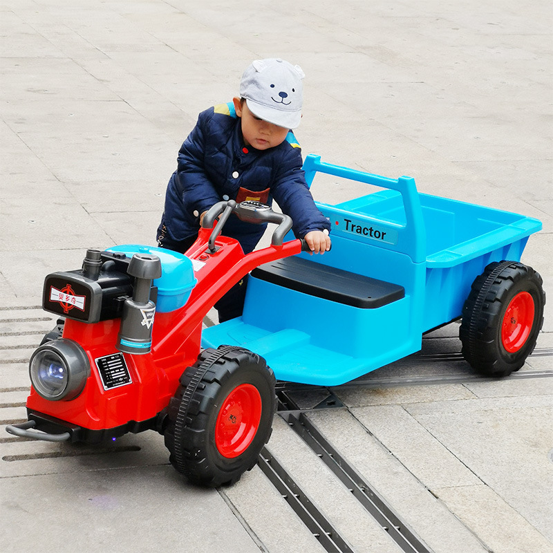 Hot Selling New Design Wholesale 12V4.5Ah Battery Children Ride On Kids Electric tractor Child Electric Walking Tractor For Kids