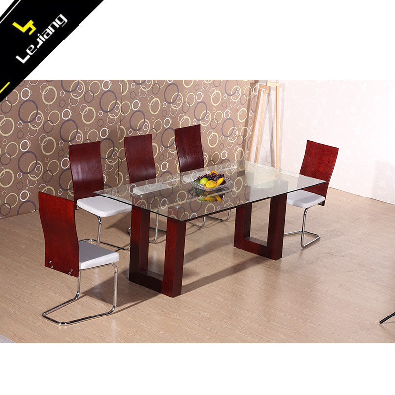 Free Sample Turkish Furniture Chairs 4m Height Luxury Korean Bbq Grill Sophie Mirrored Wooden Dining Table For 4