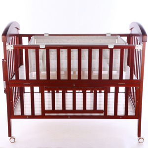 Wood Pine Twin Cot Bed,multifunctional Twin Baby Bed Crib 2021 New Type Full Size Baby Solid Modern Simplicity Accept OEM 50 Pcs