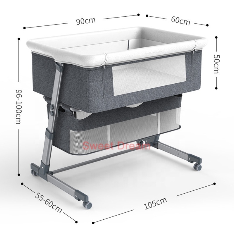 2023 baby beds for new born swing bed cots kids' cribs bedside sleeper boy&girl portable