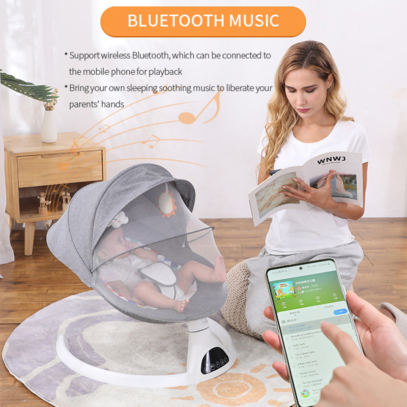 Automatic cradle baby electric swing bed mesedora para bebes baby swing electric with bluetooth