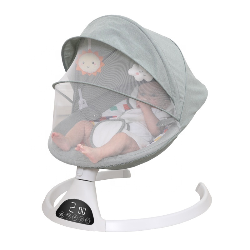 2023 Hot sale electric cloth baby swing automatic baby hammock hanging swing seat chair