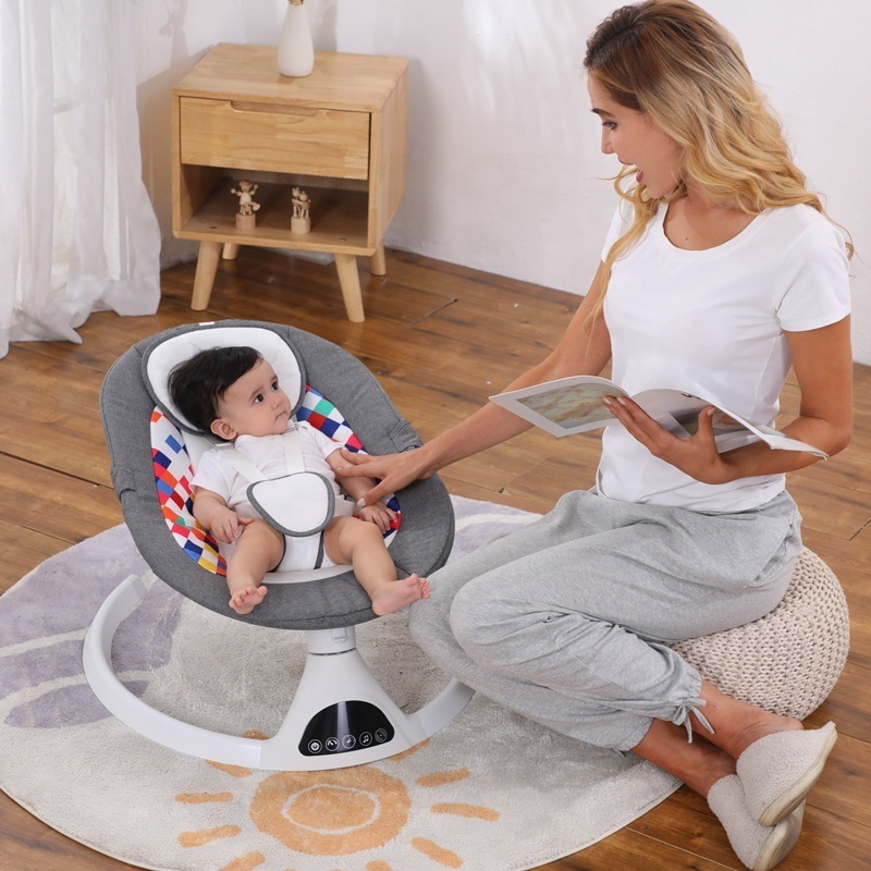 2023 Hot sale electric cloth baby swing automatic baby hammock hanging swing seat chair