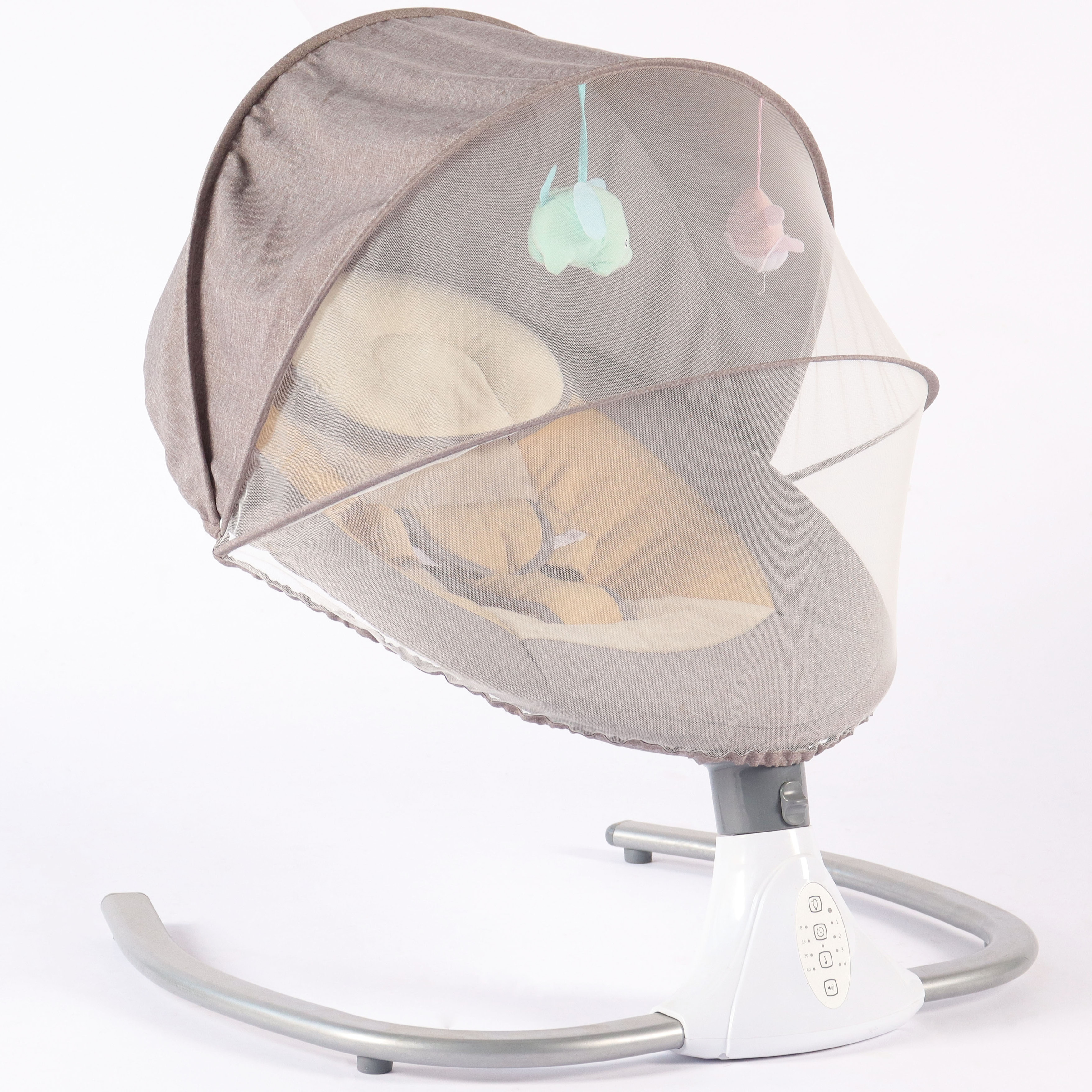 Safety Remote Control Hanging Sleeper Crib Swing Hammock Mesh Cradle Electric Rocker Swing