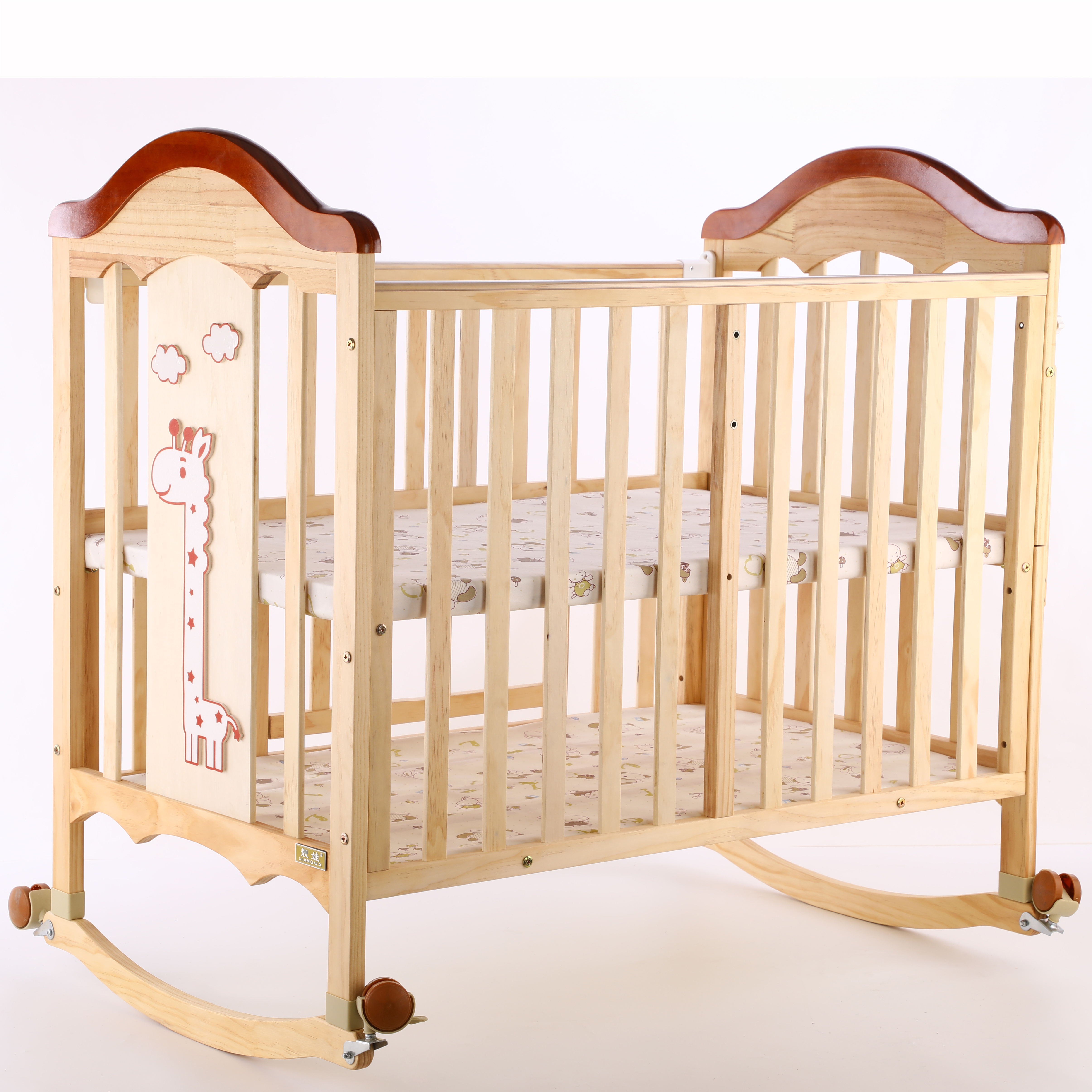 Multifunction baby Wood cot crib for sale Safety Multi-functional Cot Kids' Cribs Wooden Pine Cot Baby Crib