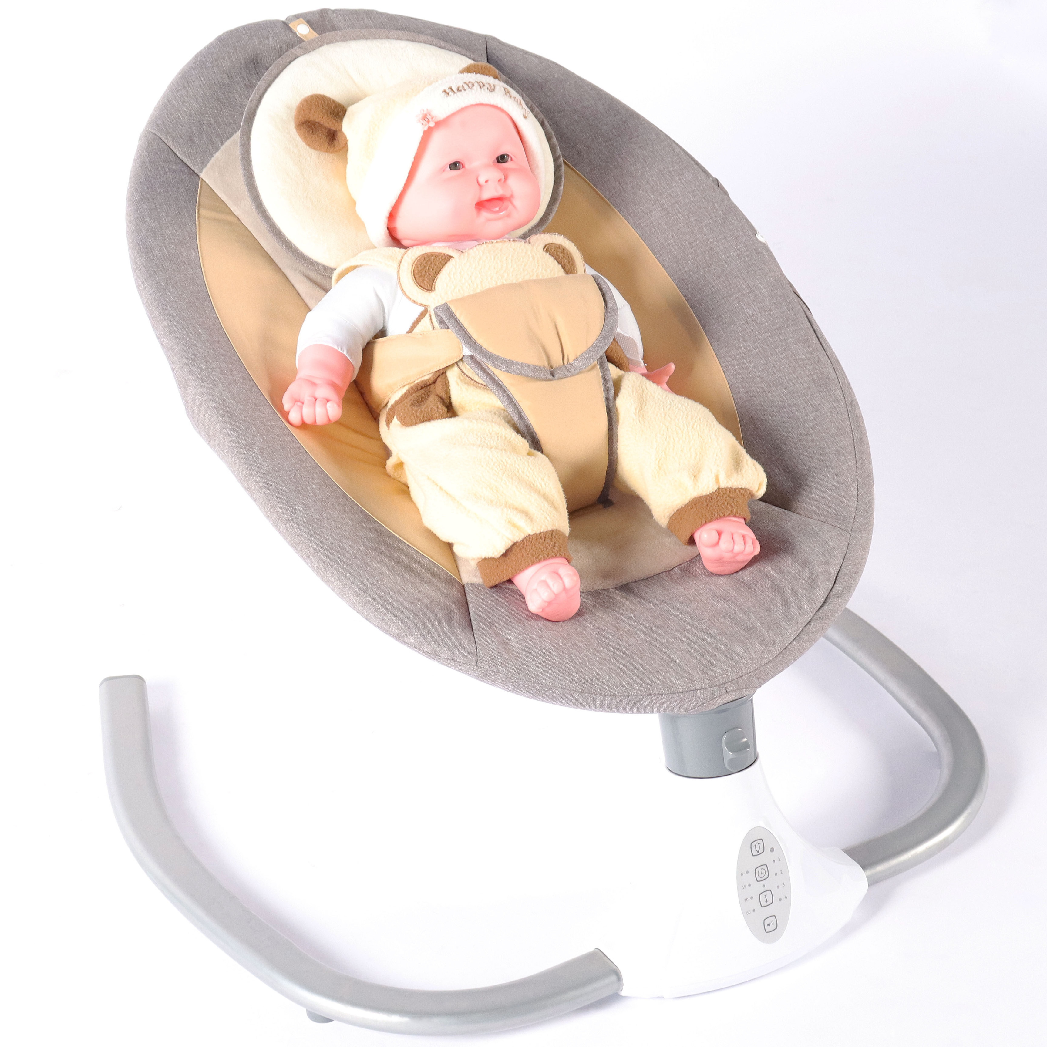 Vibrating baby rocking chair bouncer automatic electric baby swing with lovely toys