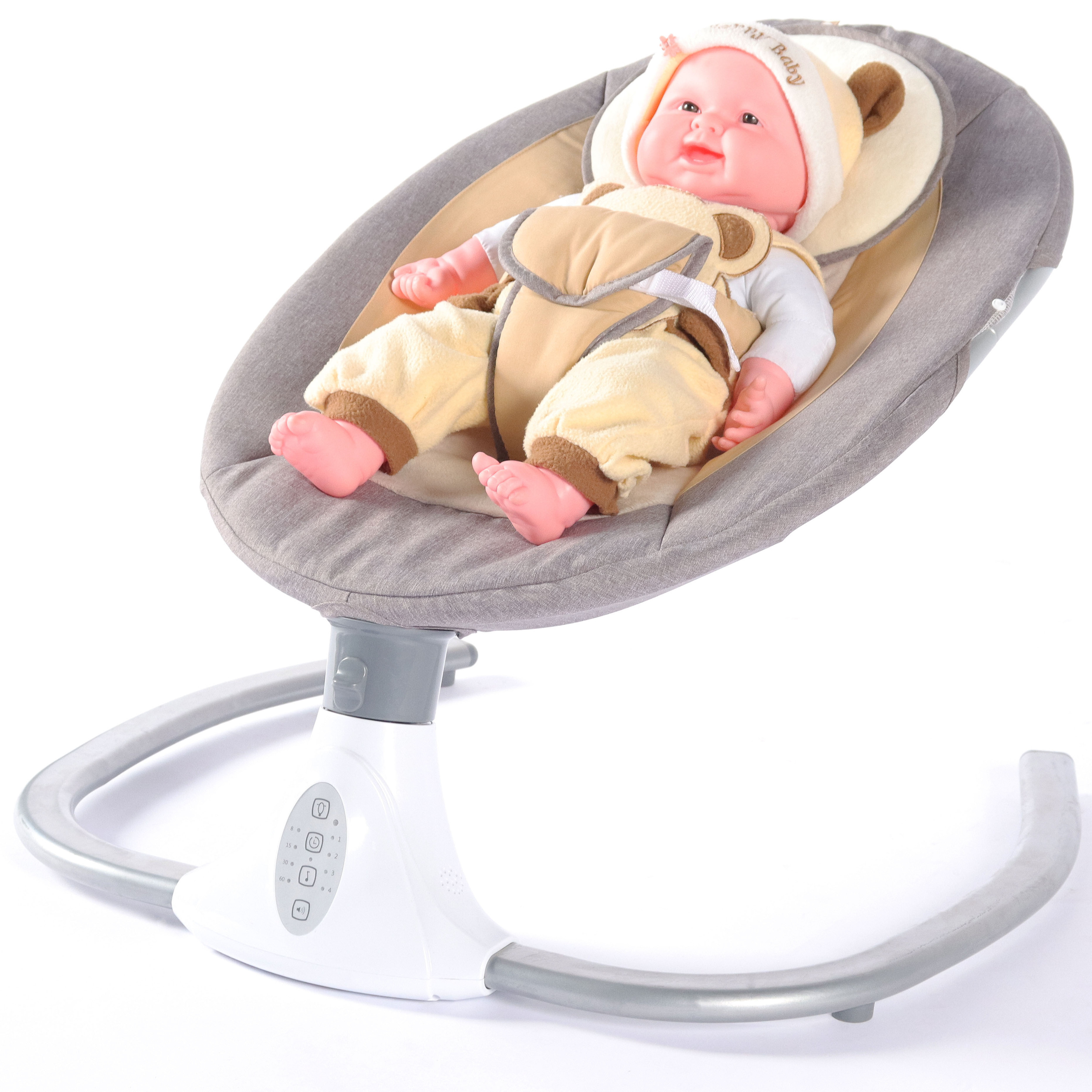 Safety Remote Control Hanging Sleeper Crib Swing Hammock Mesh Cradle Electric Rocker Swing