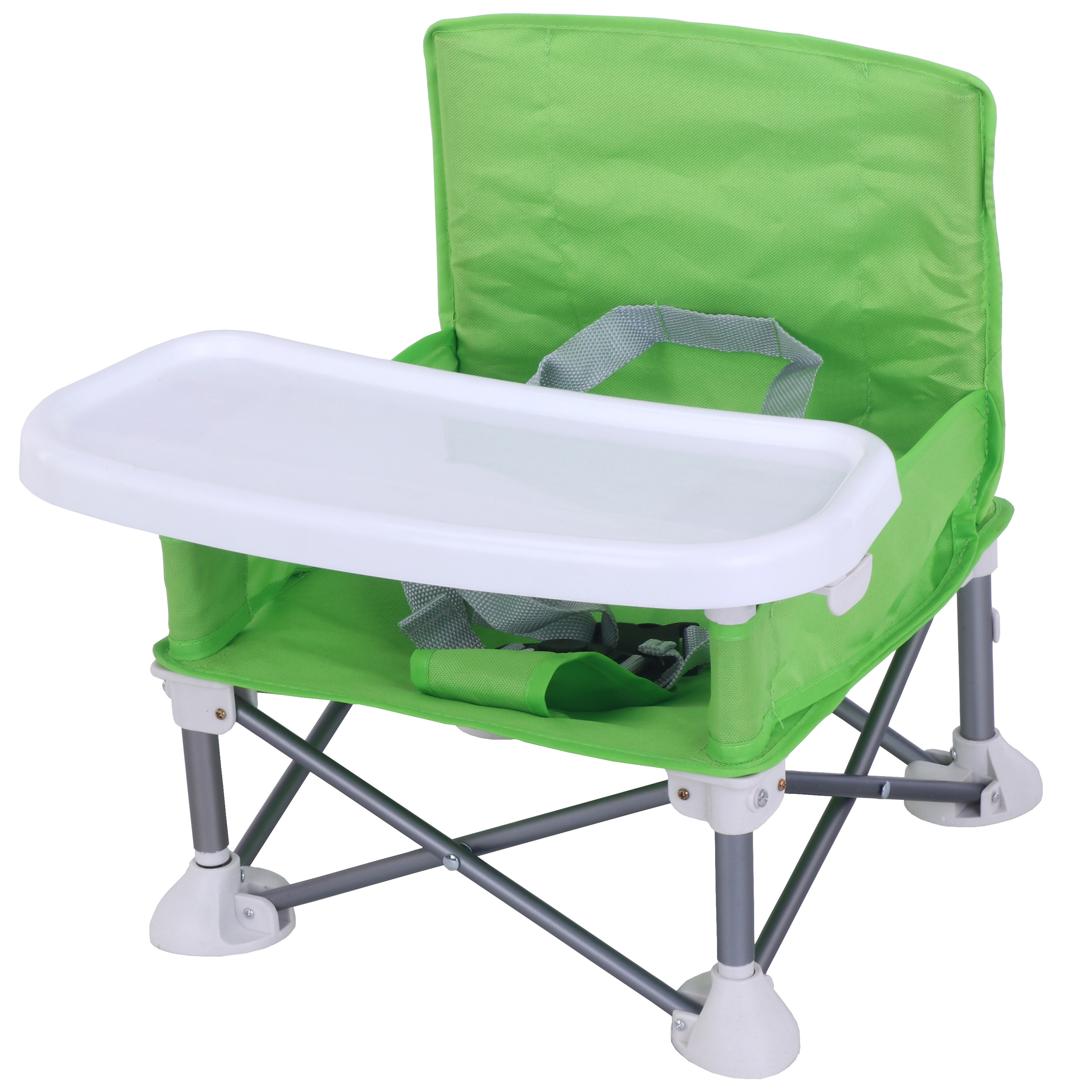 kid beach chair camping child feeding sofa seat chair outdoor foldable portable baby dining chair with plate safety harness