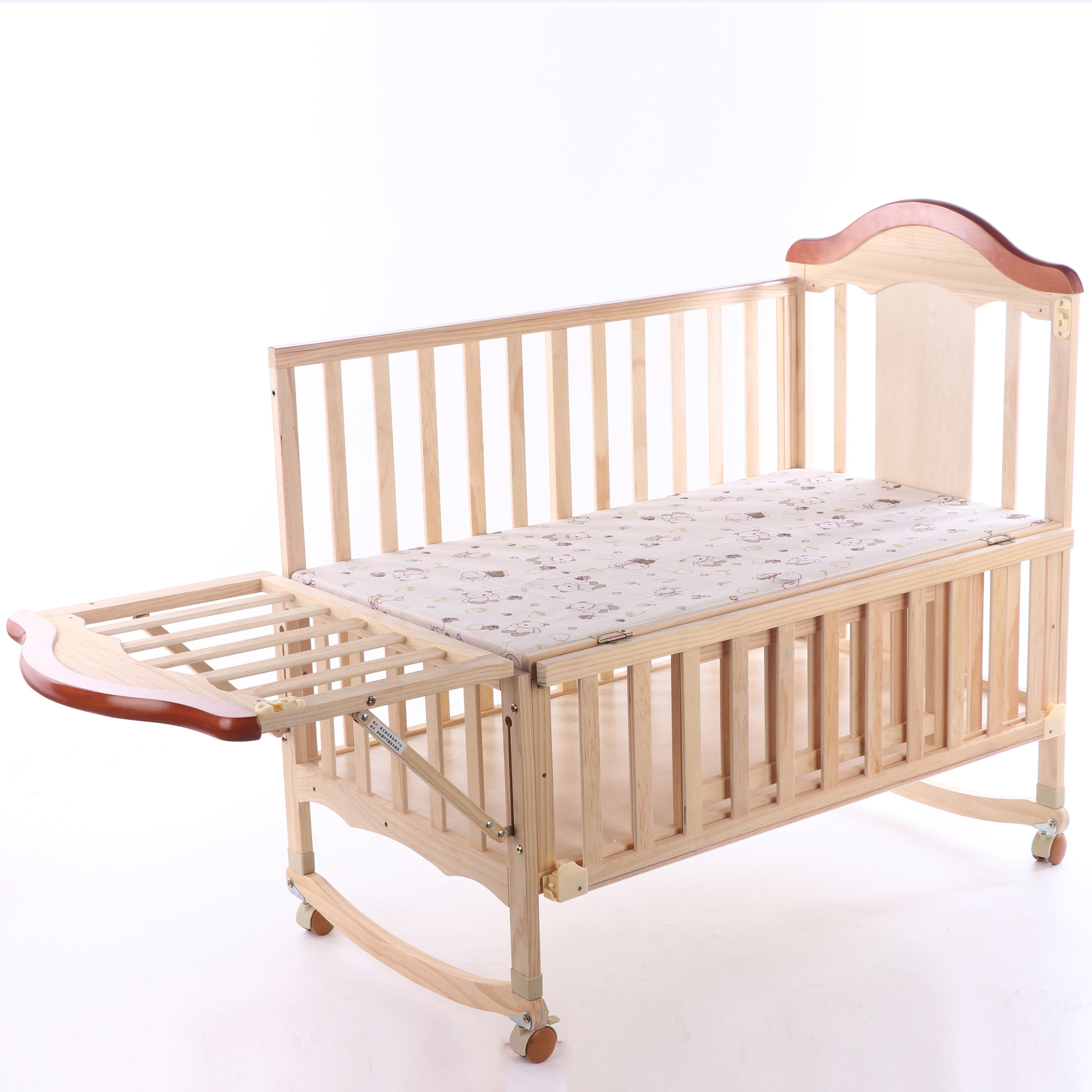 Multifunction baby Wood cot crib for sale Safety Multi-functional Cot Kids' Cribs Wooden Pine Cot Baby Crib