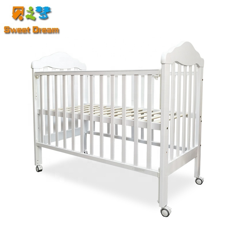 Quality Pine Wood Baby Crib 3 in 1 Wood Baby Swing Cribs Convertible Wooden Cot Bed