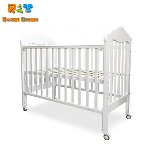 Quality Pine Wood Baby Crib 3 in 1 Wood Baby Swing Cribs Convertible Wooden Cot Bed