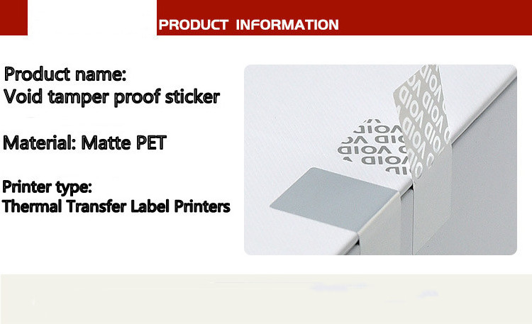 VOID Anti-tear label Anti-counterfeiting tamper-evident seal sticker Uncovering the left word anti-counterfeiting Sealing label