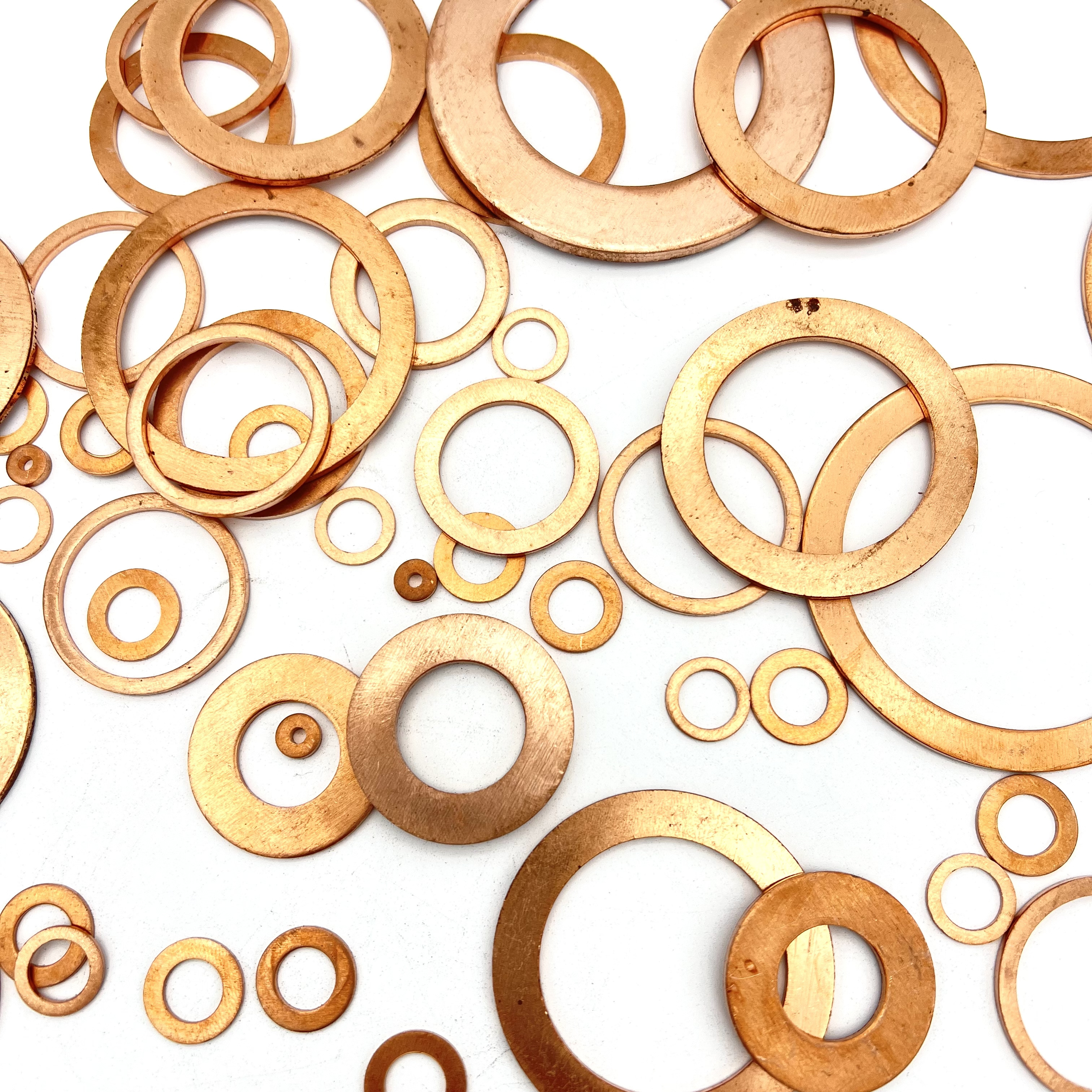 20pcs Copper Washer Flat Sealing Gasket Ring Spacer for Car 19 x 26 x 1.5mm