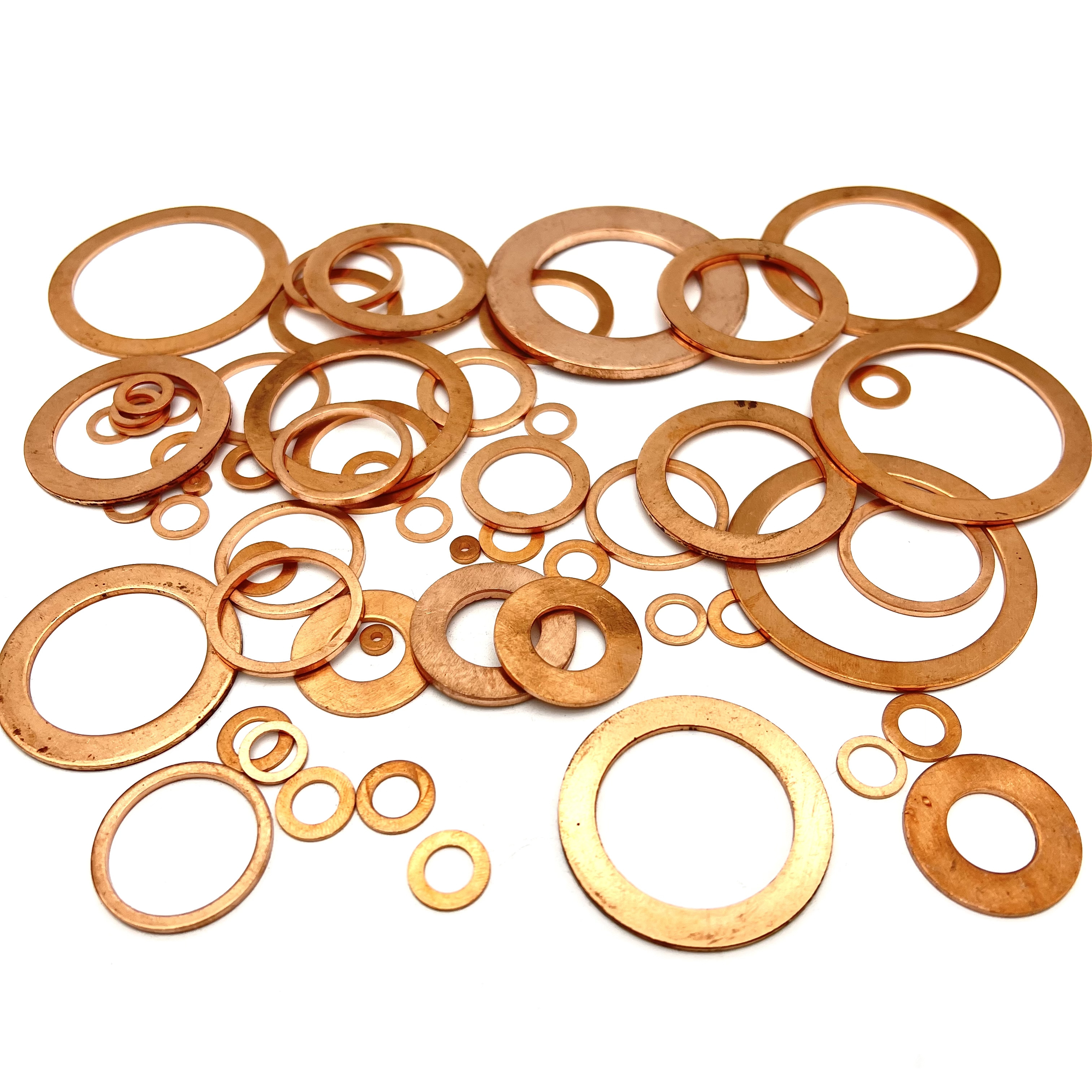 20pcs Copper Washer Flat Sealing Gasket Ring Spacer for Car 19 x 26 x 1.5mm