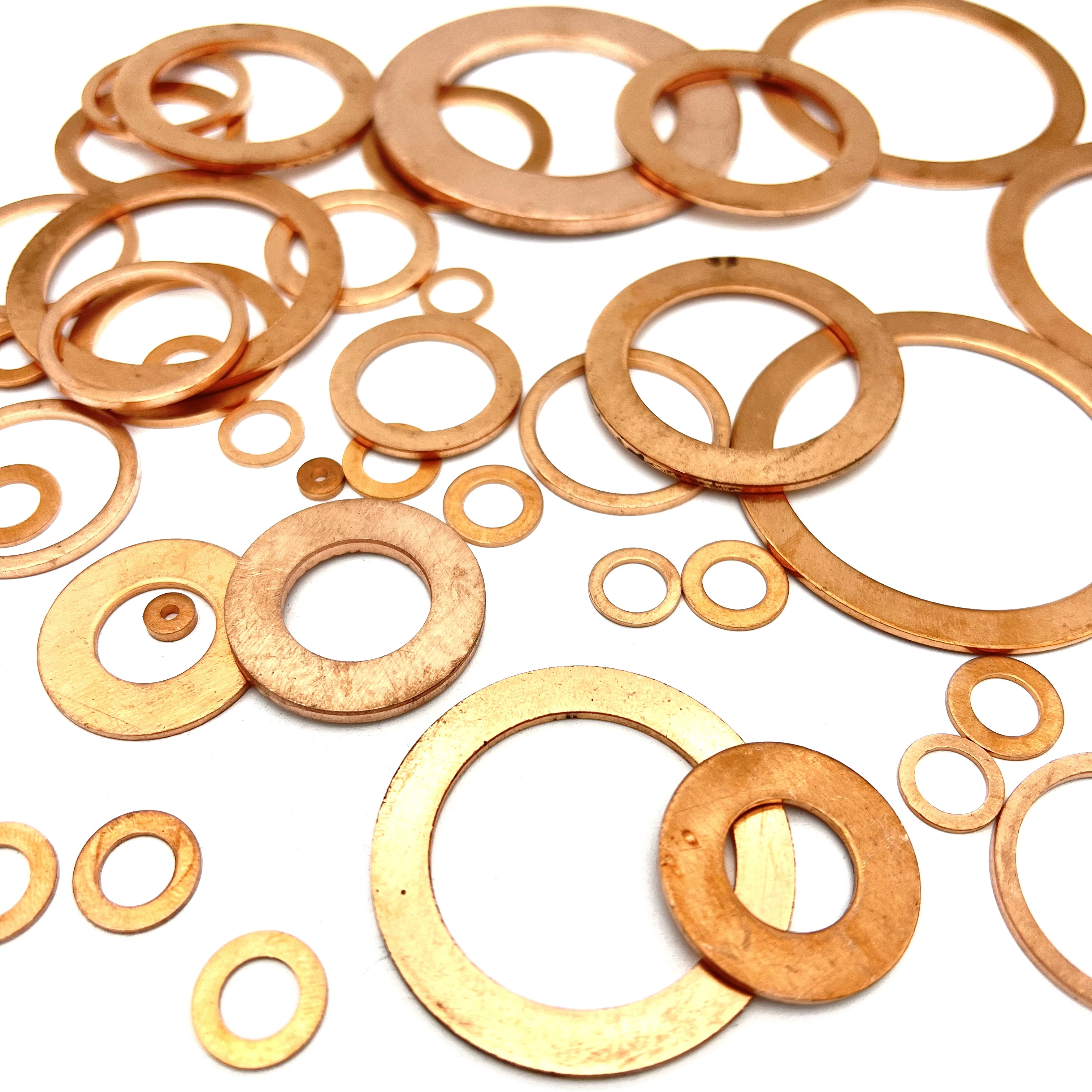 20pcs Copper Washer Flat Sealing Gasket Ring Spacer for Car 19 x 26 x 1.5mm