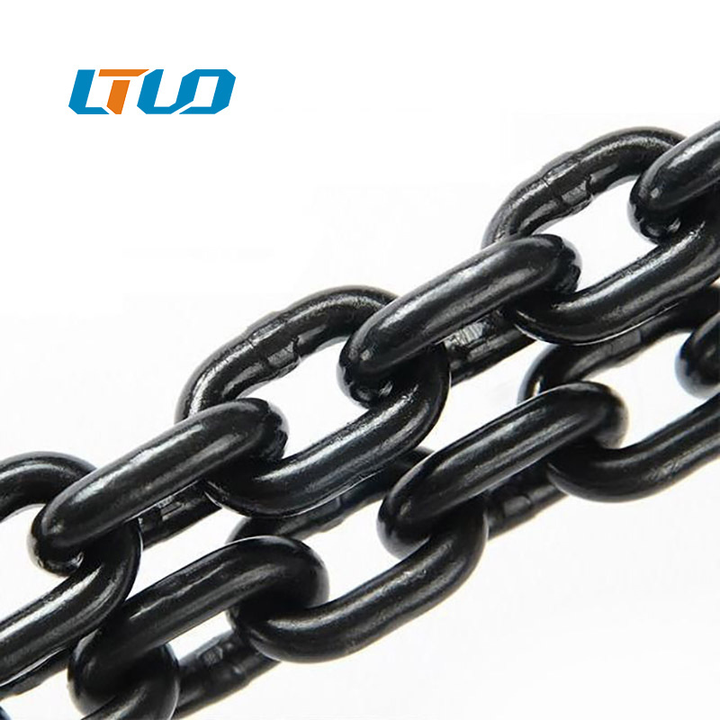 Building construction cargo lift black heavy duty 6mm g80 lifting chain