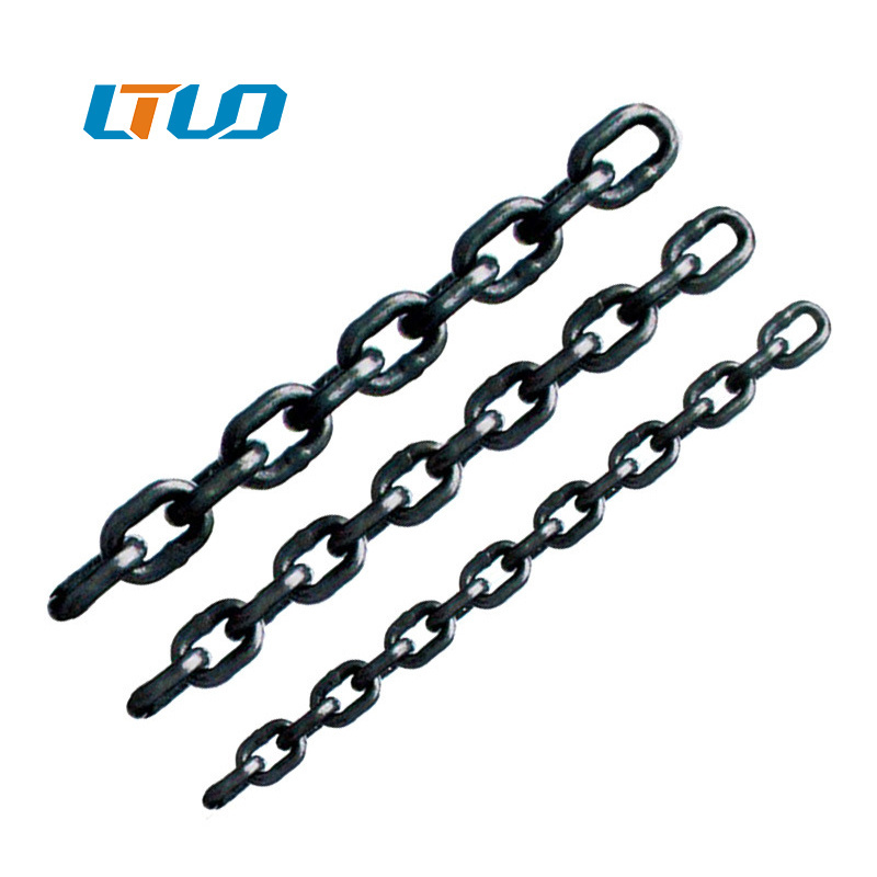 Building construction cargo lift black heavy duty 6mm g80 lifting chain