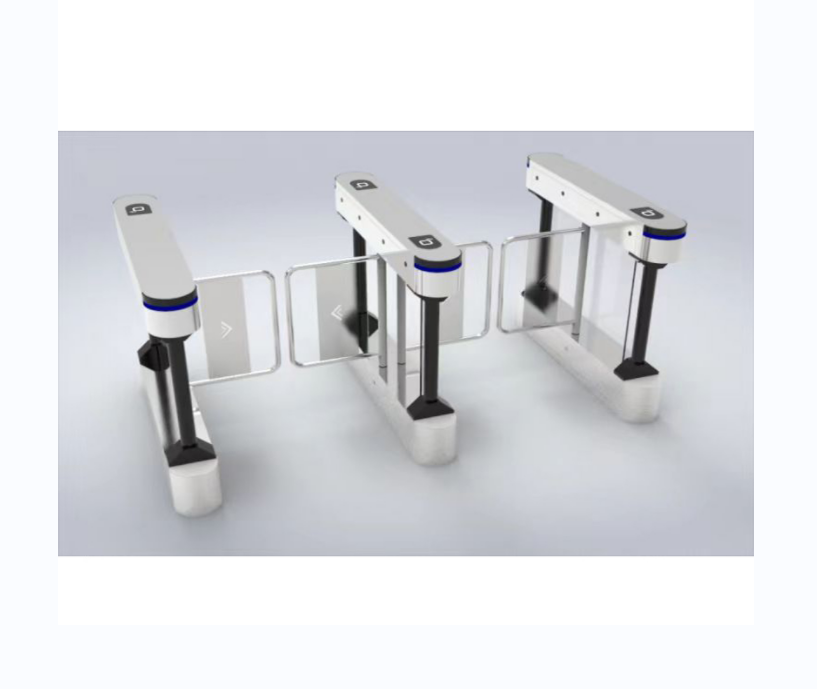 pedestrian barrier gate swing biometric turnstile system smart Swing Barrier 304 Stainless Steel Material Entrance Gate