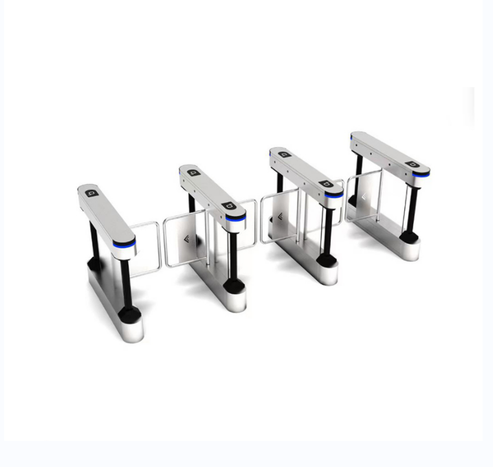 pedestrian barrier gate swing biometric turnstile system smart Swing Barrier 304 Stainless Steel Material Entrance Gate