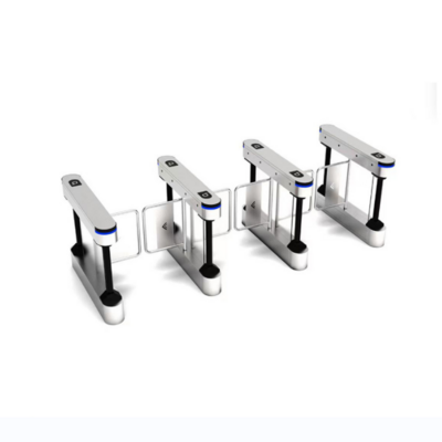 pedestrian barrier gate swing biometric turnstile system smart Swing Barrier 304 Stainless Steel Material Entrance Gate