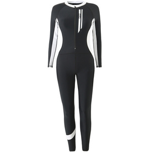 wholesale Zipper long sleeve sunscreen swimsuit ladies one-piece plus size waterproof mother coat diving suit