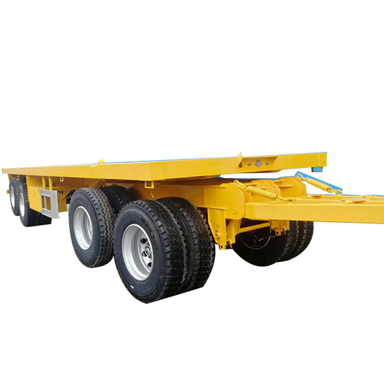 Flatdeck Flatbed Trailer Semi Trailer2/3/4/5/6 Axles Air Suspension for Sale Tri-Axle 40FT 20FT Flatbed Container 60 Tons Truck