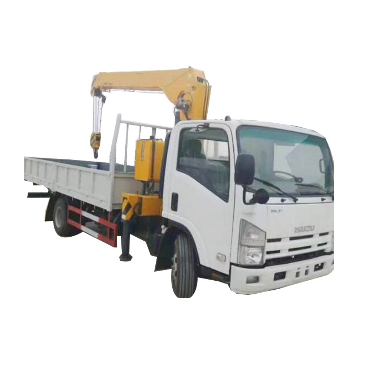 isuzu brand truck crane cargo truck with lift boom