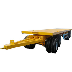 Flatdeck Flatbed Trailer Semi Trailer2/3/4/5/6 Axles Air Suspension for Sale Tri-Axle 40FT 20FT Flatbed Container 60 Tons Truck