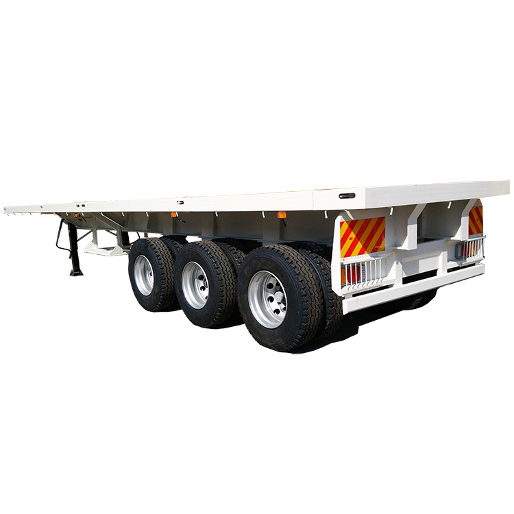 Factory supply2- 3 Axles 20ft 40ft Port Container Semi Trailer Reliable Quality Flatbed Truck Trailer For Sale