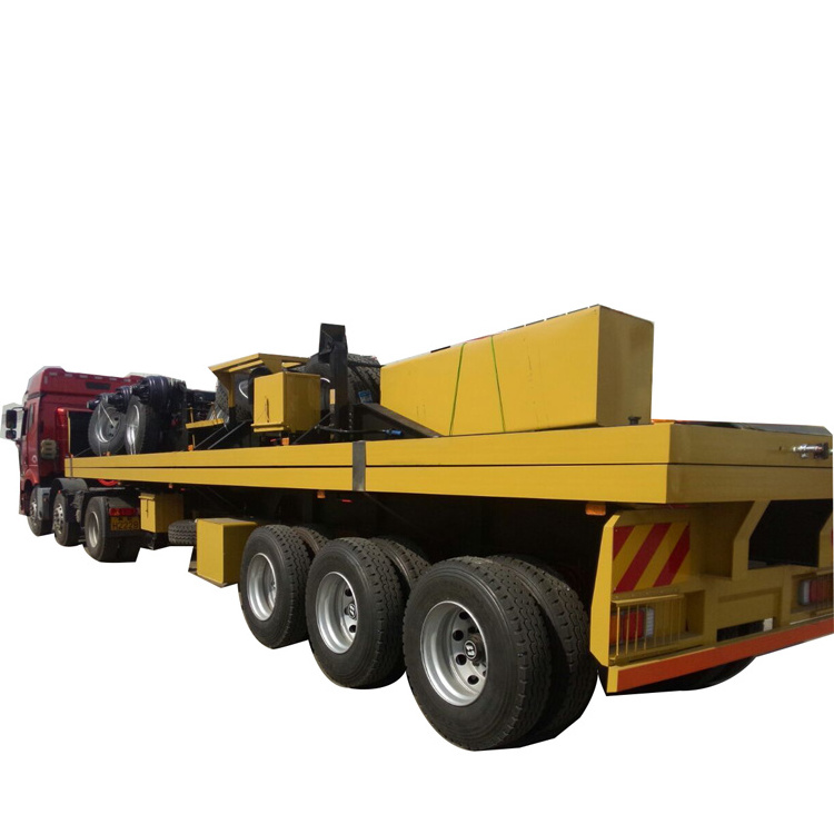 Flatdeck Flatbed Trailer Semi Trailer2/3/4/5/6 Axles Air Suspension for Sale Tri-Axle 40FT 20FT Flatbed Container 60 Tons Truck