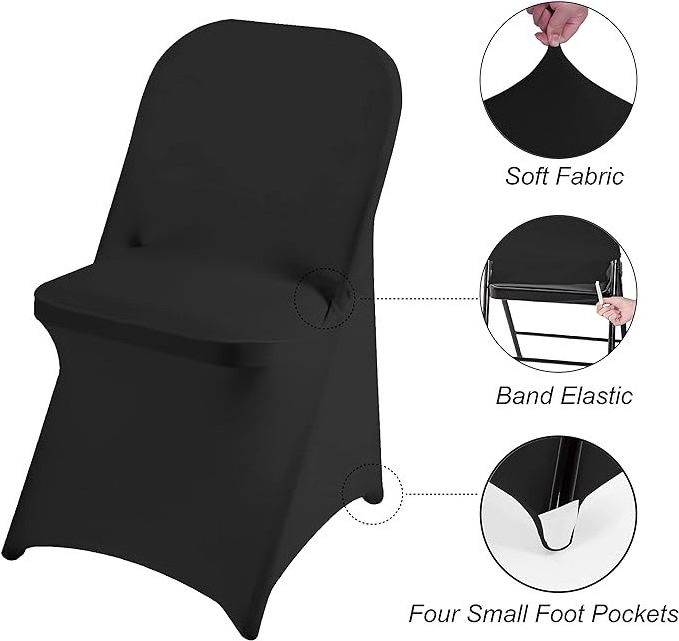 Spandex Folding Waterproof Chair Cover Stretch Chair Cover Protector for Wedding Party Dining Banquet Special Events